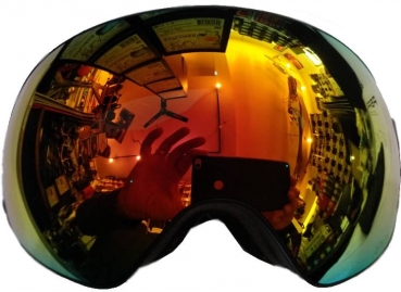 APHEX Goggle EXPLORER black  revo red 25 + yellow 54