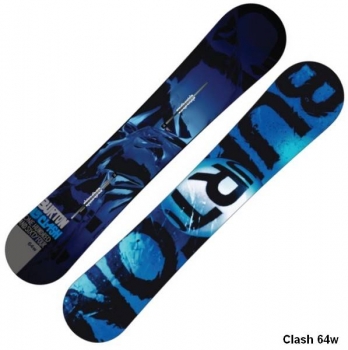 BURTON men Snowboard CLASH wide  blue  V-rocker M6-Channel