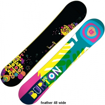 BURTON women Snowboard FEATHER wide  easy V-Rocker black 3d