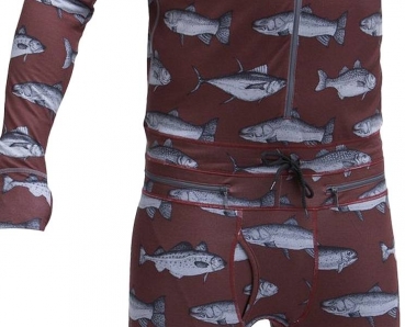 Preview: AIRBLASTER men NINJA SUIT hoodless burgundy fish