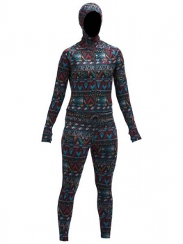 AIRBLASTER women NINJA SUIT hooded wild tribe burgundy