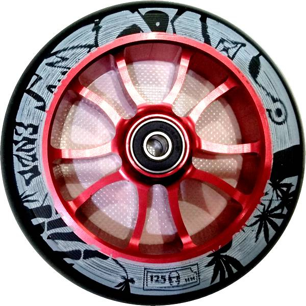 AO Stunt Scooter ENZO 125mm  88a  red inkl. Abec 9 Lager (2er Set)