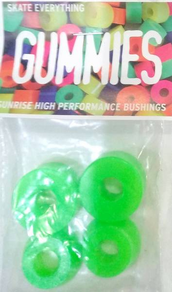 SUNRISE Street Bushings green 90a  2 x barrel + 2 x cone