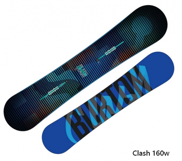 BURTON men Snowboard CLASH wide stripes  V-rocker M6-Channel