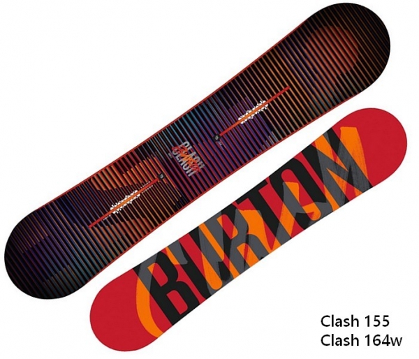 BURTON men Snowboard CLASH wide stripes  V-rocker M6-Channel