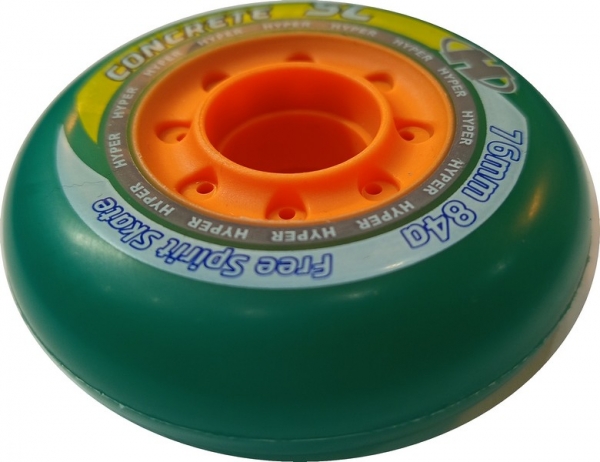HYPER Inline Skate Rolle CONCRETE SL blue orange  76mm 84a