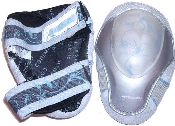 POWERSLIDE Elbow Pad PRO pure  white silver blue
