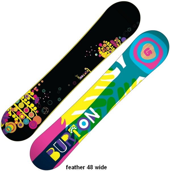 BURTON women Snowboard FEATHER wide  easy V-Rocker black 3d