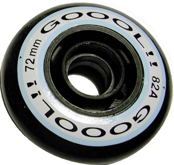 GOOOL Inline Skate Rolle 72mm 82a  schwarz blau 4er Set