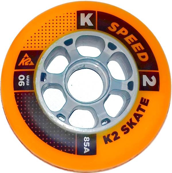 K2 Inline Skate Rolle SPEED 2  90mm 85a orange  8er Set