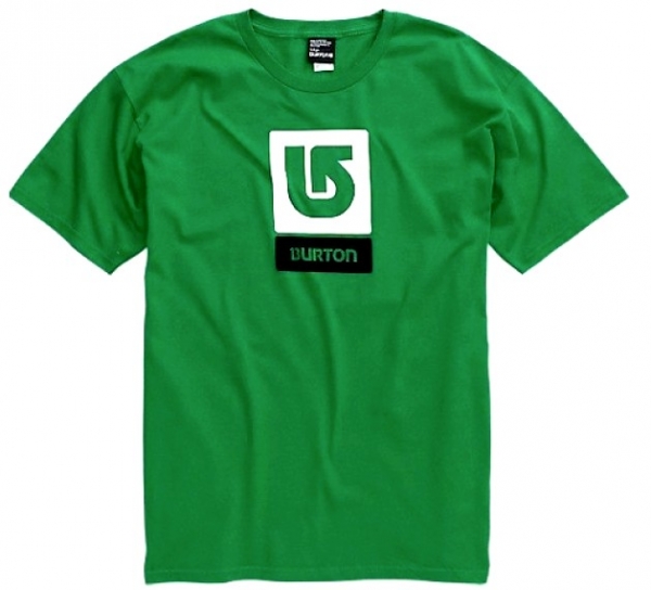 BURTON T-Shirt 1/2 Logo Vertical  kelly white black