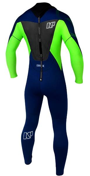 NP Surf Steamer RISE 5/4/3 GB back zip  blue green  LS men