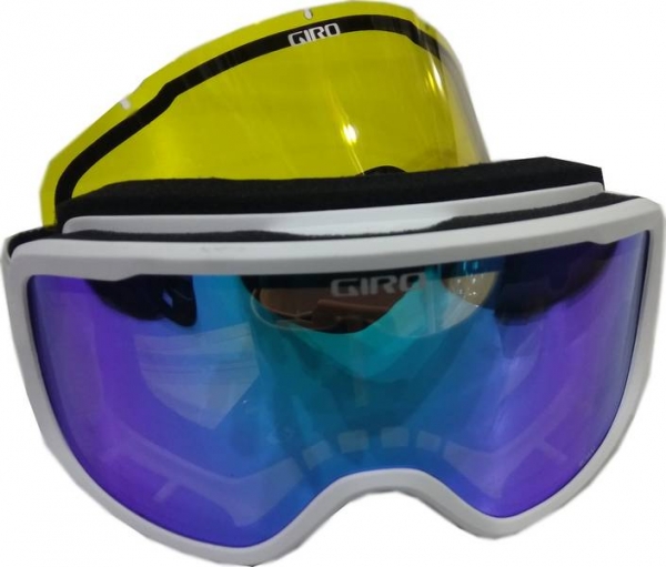 GIRO Goggle ROAM white core  loden green 26 + yellow 84 lens