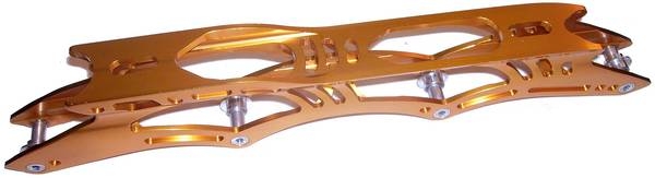 POWERSLIDE Schiene VENOM 4x100  13 inch 195mm along gold